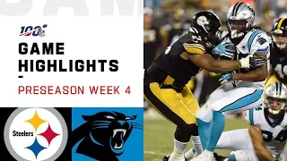 Steelers vs. Panthers Preseason Week 4 Highlights | NFL 2019