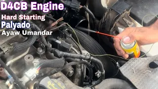 Hyundai D4CB engine Hard Starting at Palyado