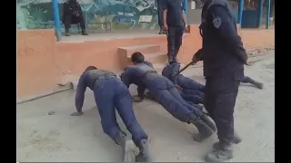 Police girl training punishment