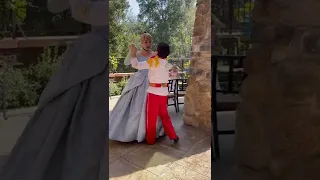 Prince Charming and princess Cinderella are dancing at Disneyland 2022 part 3