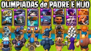 OLIMPIADAS de PADRES E HIJOS | CUAL ES EL MEJOR DÚO? | RETO CLASH ROYALE | NUEVA ARENA