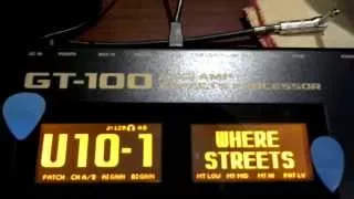 BOSS GT-100 - U2 Where the Streets have no name Video Patch Tutorial