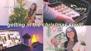getting in the christmas spirit! decorate with me, shopping, baking, setting up the tree, etc.