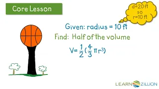 Solve real world problems by finding volume of spheres