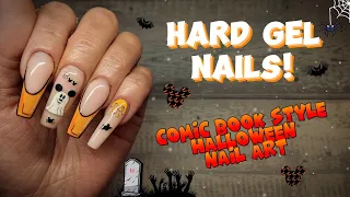 HARD GEL NAILS! COMIC BOOK HALLOWEEN NAIL ART | BORN PRETTY