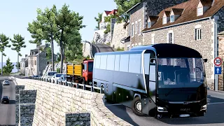 Man New Lion's Coach 3Rd. Gen. | Ets 2 Bus Mod 1.46 Gameplay (Grand Utopia Map-Narrow Side Streets)