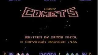Crazy Comets Review for the Commodore 64 by John Gage