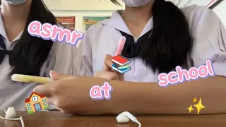 asmr at school 🏫📚 with friends