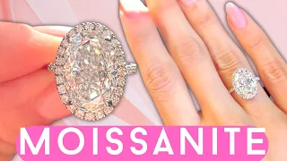 Watch This Before You Buy A Moissanite Ring🚩🚩Moissanite vs Diamond 💍 My Oval Halo Moissanite Ring