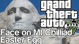 GTA 5 Random Face on Mt  Chiliad Easter Egg (Grand Theft Auto 5 Mt Chiliad Face Easter Egg)
