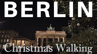 Berlin Christmas Walking 🎄[4k] Friedrichstraße, Unter den Linden, Brandenburg gate (December 2019)