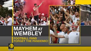 EURO 2020: Thousands of maskless football fans converge at Wembley ahead of  finals | COVID-19 News