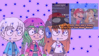 Gacha Reacts (OCs & Meggy Spletzer)— Mario reacts to Nintendo memes 11 by @SMG4