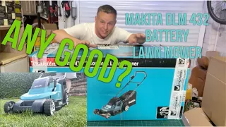 Makita Battery Lawn Mower, Any Good ? Test & Review Model DLM 432