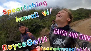 Spearfishing Hawaii w/ RoyceGetIt!! Catch And Cook ( uku sashimi)