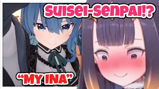 Ina finds out Suisei called her “My Ina” and gets flustered【HololiveEN】