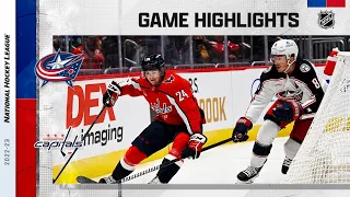 Blue Jackets @ Capitals 10/8 | NHL Highlights 2022