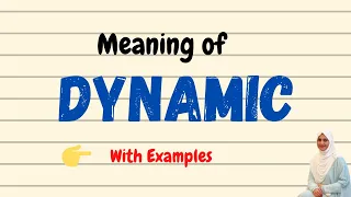 Daily vocabulary | Dynamic Meaning | Vocabgram