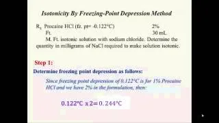 Freezing Point Depression Method