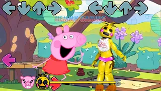 FNF Peppa ALL PHASES vs FNAF Sings Can Can | Friday Night at Freddy's | Bluey FNF Mods