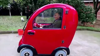 High quality four wheel full closed cabin scooter mobility scooter car for elderly