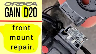 Orbea Gain: front light/computer mount repair.