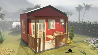 2,5 m x 5 m (12,5 SQM) Tiny Small House Design Living Off Grid & Floor Plan