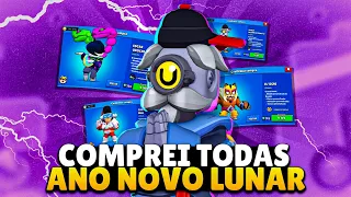 OS MELHORES VISUAIS VOLTARAM! COMPREI TODAS SKINS DE ANO NOVO LUNAR do BRAWL STARS 🌕