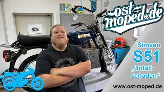 Simson S51| Was ist denn mit dem OT los😮| Unfallschaden beim S51B