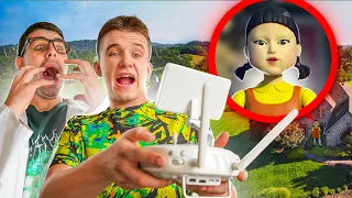 Our drone filmed a real doll from the squid game! Lost Max!