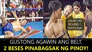 GUSTONG AGAWIN ANG BELT, 2 BESES PINABAGSAK NG PINOY SA ROUND 1!