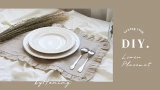 DIY PLACEMATS WITH RUFFLES | EASY SEWING PROJECTS | BYHENING