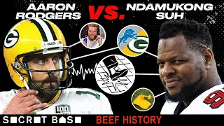 Aaron Rodgers' beef with Ndamukong Suh had cold feet, hard hits, and took a decade to play out