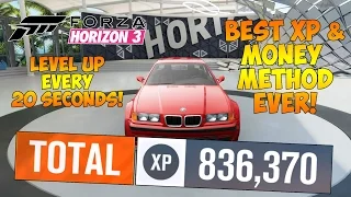 Forza Horizon 3 - FASTEST XP/MONEY METHOD EVER! - Level Up Every 20 Seconds!