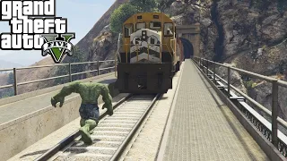 HULK VS TRAIN- WHO WILL WIN GTA 5(2020).