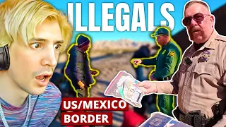 xQc Reacts to 'At US/Mexico Border With Arizona Sheriff'