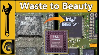 486SX Industrial Computer Board Cleaning & Overdrive Upgrade, Testing and Gaming