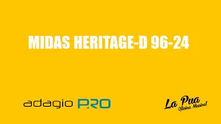 Review MIDAS HERITAGE-D 96-24 con Adagio PRO