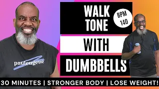 Walk March Tone with Dumbbells | 30 Minutes | Strengthen Your Body, Burn Fat and Lose Weight!