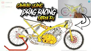 CARA MENGGAMBAR DAN MEWARNAI MOTOR DRAG RACING SUPER KEREN