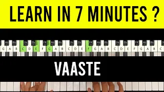 Vaaste Piano Tutorial with Notes | Easy Step by Step Keyboard Lesson | Tanishk B, Dhvani B, Nikhil D