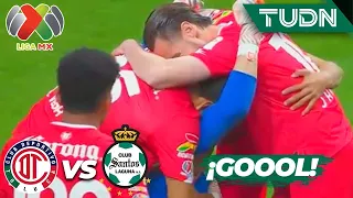 ¡PORTERO GOLEADOR! Gol de Volpi | Toluca 1-0 Santos | CL2024 - Liga Mx J9 | TUDN