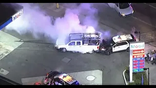 POLICE CHASE LIVE: Suspect steals van, truck during dangerous pursuit in LA, Orange County