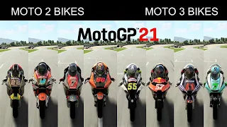 MOTOGP 21 || MOTO 2 and MOTO 3 All Bikes Top Speed Test @Mugello || Honda Kalex KTM || 4K 60FPS