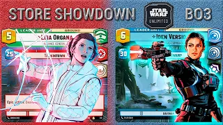 HEAL TOTAL: 43! | IDEN BLUE x LEIA TARKINTOWN | SHOWDOWN BO3 | STAR WARS UNLIMITED | AGGRO X CONTROL