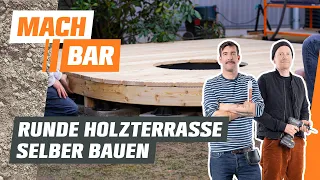 Holzterrasse bauen mit Rundungen | OBI