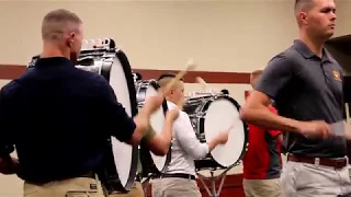 "The Commandant's Own" Drumline - Friday Night Parade Warmups