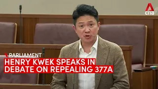 Henry Kwek speaks in debate on repealing Section 377A