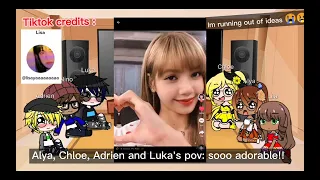 Mlb react to Marinette as Lisa from BLACKPINK|| PLEASE READ DESC|| Part 1/? || ( requested)