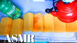 🏔 ASMR BOILING WATER + PINALEN! SATISFYING SPONGE SQUEEZING 🏔